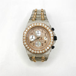 Audemars Piguet Royal Oak Offshore Rose Gold Diamond Bezel Two Tone Iced Out