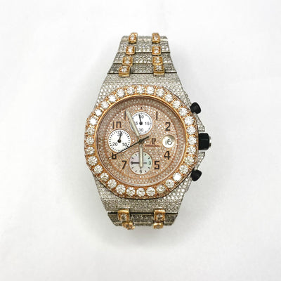 Audemars Piguet Royal Oak Offshore Rose Gold Diamond Bezel Two Tone Iced Out