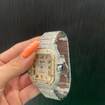 Cartier Santos 40mm Black Roman Dial